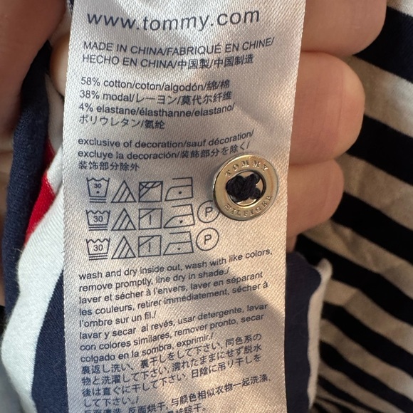 Tommy Hilfiger Black and White Casual Raglan Mini Dress - Picture 4 of 4